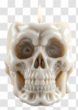 Skull Candle - Skull Shaped Candle Transparent PNG