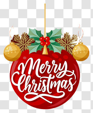 Christmas Ball - Festive Merry Christmas Decoration Transparent PNG