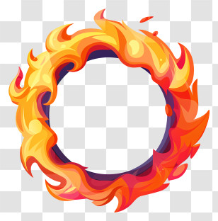 Fire Ring - Flaming Circle Illustration Transparent PNG