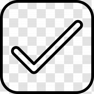Check Mark Symbol - Simple Checkmark Icon In Bold Outline Transparent PNG
