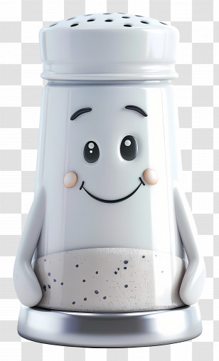 Cartoon Salt Shaker - Smiling Pepper Shaker With Cute Face Transparent PNG