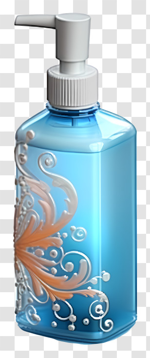 Blue Bottle - Decorative Soap Dispenser Transparent PNG