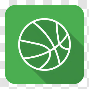 Basketball Logo - Green Basketball Icon Transparent PNG