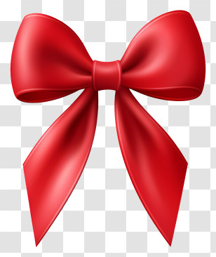 Emoji - Red Ribbon Bow Decoration Transparent PNG
