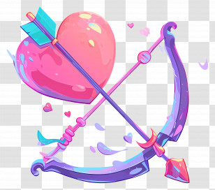 Cupid Arrow - Heart Bow And Arrow For Romance Transparent PNG