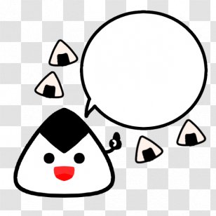 Speech Balloon Onigiri Cartoon Clip Art - Template - Fat Pig Transparent PNG
