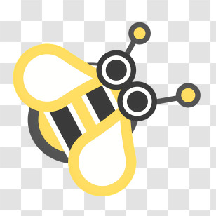 Bee - Cute Yellow Bee Transparent PNG