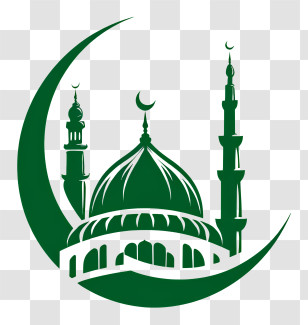 Happy Eid E Milad - Islamic Mosque And Crescent Transparent PNG
