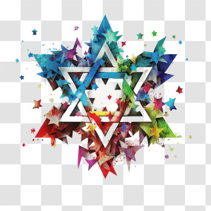 Hanukkah
 - Colorful Abstract Star Of David Design Transparent PNG