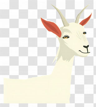 Goat - Smiling Goat Illustration Transparent PNG