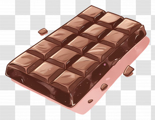 Chocolate Bar - Detailed Chocolate Bar Illustration Transparent PNG