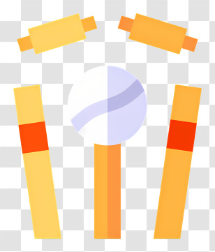 Cricket Logo - Colorful Cricket Wicket With Ball And Stumps Transparent PNG