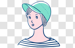 Woman With A Hat - Person Wearing A Cap Illustration Transparent PNG