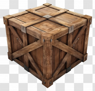 Cargo Wooden Box - Wooden Crate For Shipping Transparent PNG