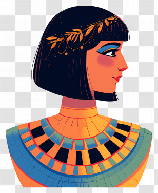 Egyptian Queen - Colorful Egyptian Woman Illustration Transparent PNG