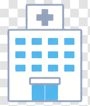 Clipart - Illustration Of A Hospital Building Transparent PNG