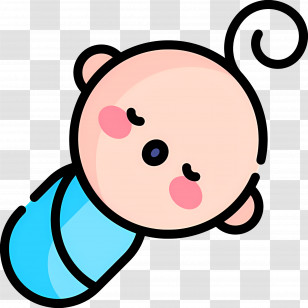 Baby Boy - Sleeping Baby In Blue Swaddle Transparent PNG