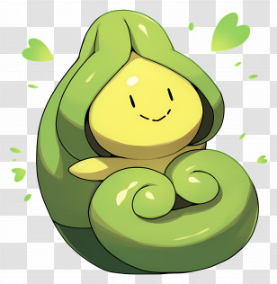 Budew - Cute Green Cartoon Seed Character Transparent PNG