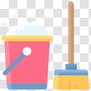 Cleaning Mop - Bucket And Broom For Cleaning Transparent PNG