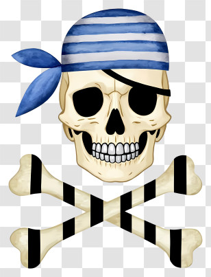 Pirate Skull And Crossbones - Pirate Skull With Crossbones Transparent PNG