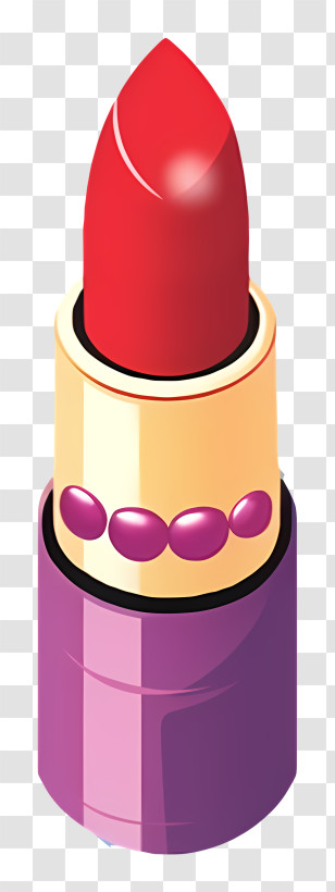 Red Lipstick - Red Lipstick With Purple Case Transparent PNG