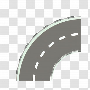 Curve Road - Curved Road Segment Transparent PNG