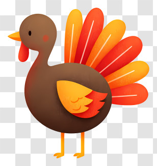 Cute Cartoon Turkey - Cute Cartoon Turkey Transparent PNG