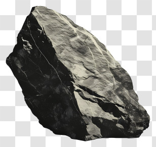 Rock - Realistic Black Rock Illustration Transparent PNG