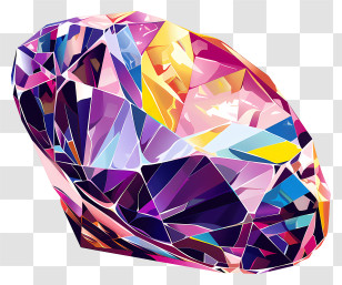 Jewel Day - Colorful Faceted Gemstone Transparent PNG