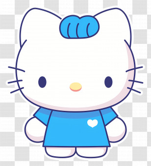 Dear Daniel - Cute Blue Kitty Cartoon Character Transparent PNG