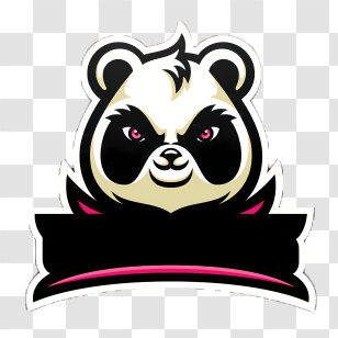 Bear Logo - Panda Cartoon Styled Logo Transparent PNG