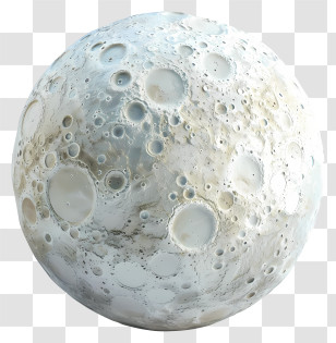 Moon - Moon With Craters In Space Transparent PNG