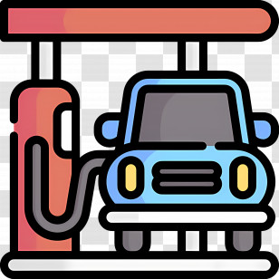 Gas Station - Car Refueling At Gas Station Transparent PNG