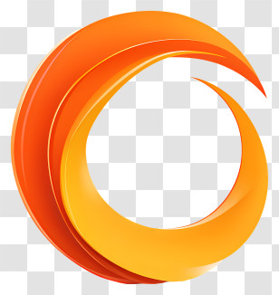 Orange Curved Shape - Orange Circular Shape Design Transparent PNG