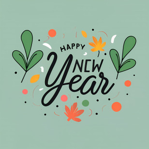 Happy New Year - Happy New Year Text Design Transparent PNG