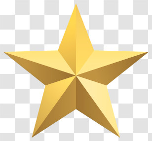 Gold Star - Golden Five-Pointed Star Symbol Transparent PNG