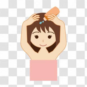Woman Hair - Ear - Black Brown Transparent PNG