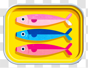 Sardine Tin - Colorful Fish In Tin Can Illustration Transparent PNG