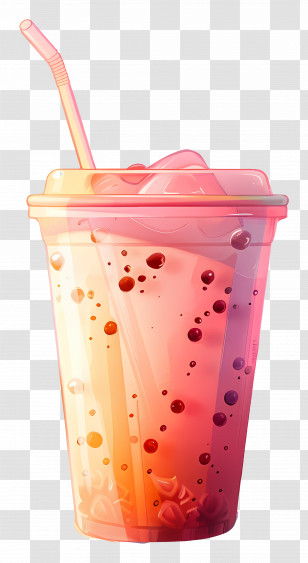Bubble Tea - Iced Beverage Cup Illustration Transparent PNG