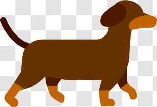 Icon - Brown Dachshund Dog Illustration Transparent PNG