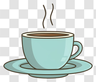 Coffee - Cartoon Steaming Coffee Cup Illustration Transparent PNG