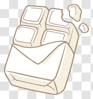 Chocolate Bar - White Chocolate Candy Bar Transparent PNG