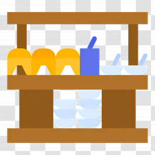 Buffet - Market Stall With Cheese And Bottles Transparent PNG