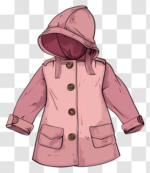 Coat - Pink Hoodie Jacket For Casual Wear Transparent PNG