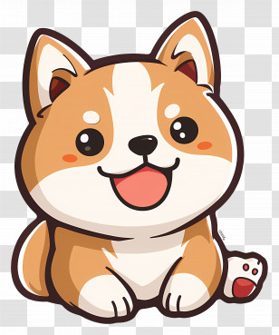 Cute Dog - Adorable Cute Cartoon Dog Illustration Transparent PNG