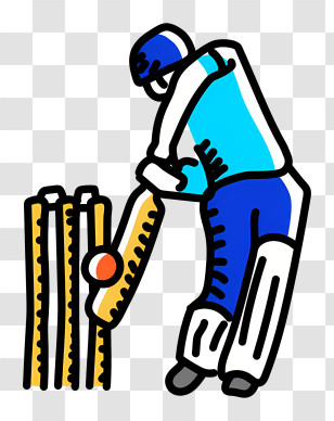 Cricket Logo - Cricket Player Hitting The Ball Transparent PNG