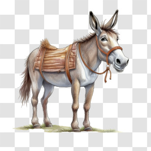 Donkey
 - Donkey With A Saddle On Its Back Transparent PNG