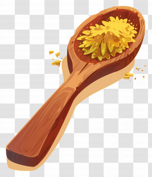 Wooden Spoon - Wooden Spoon With Aromatic Spice Transparent PNG