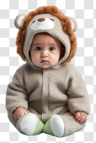 Animal Onesie Baby - Cute Baby In Lion Costume Transparent PNG