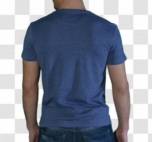 T-shirt Shoulder - Blue Transparent PNG